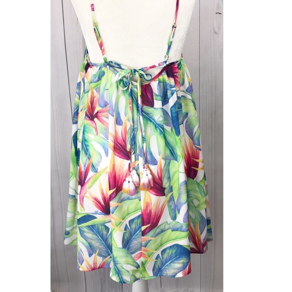 SMYM Lexington Dress Halter style Tropical Print - Picture 4 of 6